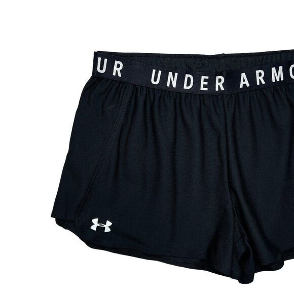 Under Armour Shorts Women's Size XL Black Loose Fit HeatGear Running Athletic - Picture 3 of 6
